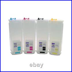 300ML HP728 Empty Refillable Ink Cartridge With Chip For HP DesignJet T730 T830