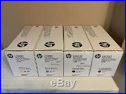 4 New Genuine HP CE264X CF031A CF032A CF033A 646A Cartridge Sealed Boxes! READ