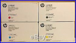 4 New Genuine HP CE264X CF032A CF033A 646A 646X Toner Cartridge Sealed Boxes OEM