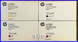 4 New Genuine HP CE264X CF032A CF033A 646A 646X Toner Cartridges Sealed OEM READ