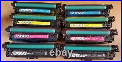 4 Sets Virgin Genuine Empty HP CE250X CE253A Toner Cartridges 504A 504X