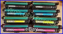 4 Sets Virgin Genuine Empty HP CE260A CE263A Toner Cartridges 647A 648A