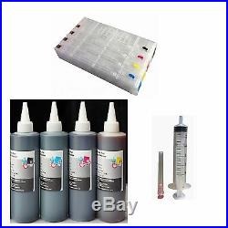4 pack Refillable Compatible For HP 970 971 X551dw Cartridge Plus 4x250ml ink