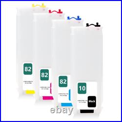 4 x 280ML/PC 10 82 Refillable Ink Cartridge For HP 500 510 800 815mfp 820mfp