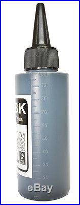 400ml universal Black Premium Ink Bottles to Refill empty cartridge 4 x 100ml