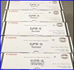 5 Genuine Factory Sealed Canon GPR-6 Black Toner Cartridges GPR6