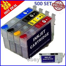 500SET Empty Ink Cartridge Refillable For Epson 212XL No Chip WF-2830 WF-2850