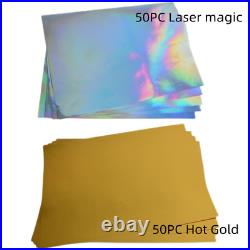 50pc Hot Gold + 50pc Magic Color A3 UV DTF Film A Only Film A for UV DTF Printer
