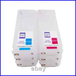 6 Color hp 727 Empty Ink Cartridge For HP T1530 T920 T1500 T2500 T930 280ml