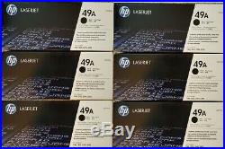 6 New Genuine Factory Sealed HP 49A Laser Toner Cartridges Q5949A Black Boxes