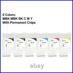 6PC PFI-102 Refillable Ink Cartridge With Chips For Canon iPF500 510 600 605 610