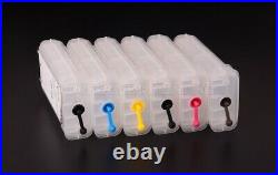 6PC Refillable Ink Cartridge For HP 72 For T610 T620 T790 T1100 T1300 T2300
