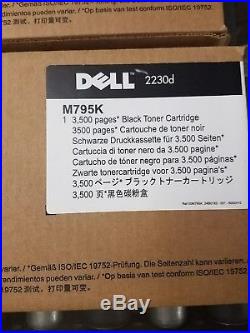 7 Genuine Empty Dell 2230d Toner Cartridges and Drum M797K M795K PK496