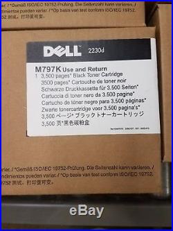 7 Genuine Empty Dell 2230d Toner Cartridges and Drum M797K M795K PK496