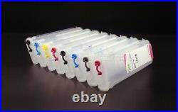 8 Colors/Set Refillable Ink Cartridge for HP 70 for HP DesignJet Z3100 Z3200