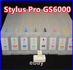 8 Empty Refillable Ink Cartridge kit for Stylus Pro GS6000 Printer