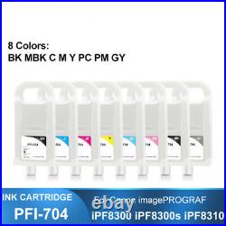 8Colors PFI-704 Refillable Ink Cartridge for Canon IPF-8300S IPF-8310S Printer