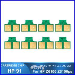 8PC For HP 91 Ink Cartridge Chip New Upgrade Chip For HP Designjet Z6100 Z6100ps