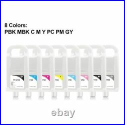 8PC PFI-1700 Refillable Ink Cartridge With Chip For Canon PRO-2000 4000s 6000s