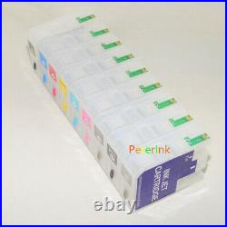 9 Empty Refill Ink Cartridge kit T580 580 Stylus Pro 3800 3880 alternative for