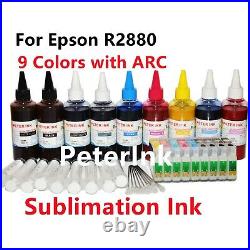 9 Empty Refillable Ink Cartridge kit for Stylus R2880 Printer T096 96 US