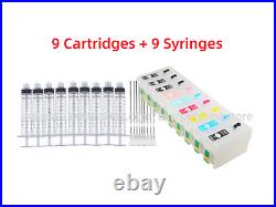 9 Empty Refillable Ink Cartridge kit for SureColor P600 Printer T760 760