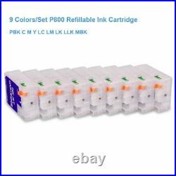 9Colors Set Refillable Ink Cartridge With Reset Chip For Epson SureColor P800