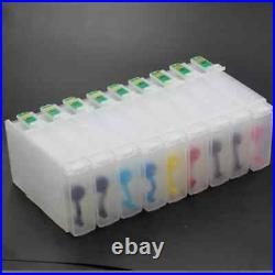 9PC for surecolor P600 refillable cartridge ARC chips T7601 high capacity 80ML