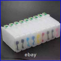 9PCS for surecolor P600 refillable cartridge ARC chips T7601 high capacity 80ML