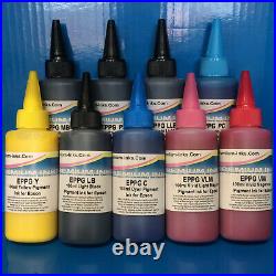 9x PIGMENT INK & REFILLABLE EMPTY CARTRIDGE FIT EPSON SURECOLOR SC-P600 SCP600