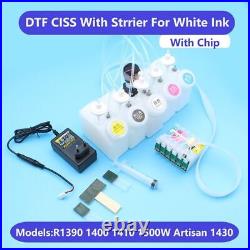 DTF CISS For Epson R1390 1400 Direct To Film White Ink Tank With Stirrer Mixer