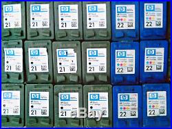 ESTATE LOT of 78 Empty Ink Cartridges HP 21, 21XL, 22, 61, 61XL -PLUS- 31 Clips