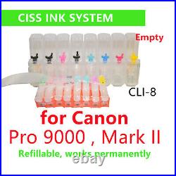 Empty CIS CISS ink system for Canon Pixma Pro 9000 & Mark II cli-8 cartridge
