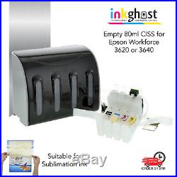 Empty CISS Inkghost compatible with Epson Workforce WF3620 WF3640 sublimation