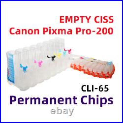 Empty Cis ciss ink system for Canon Pixma Pro 200 Printer cli-65 cartridge