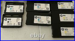 Empty HP Ink Cartridges Lot #63 Black 63 Color 63XL Black 940XL 951Cyan/Yellow