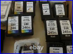 Empty Ink Cartridges Canon And Hp, Lot Of 37 Empty, Fillable (no Ink)