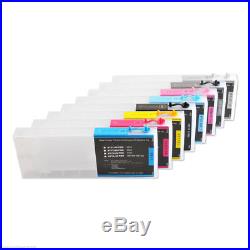 Empty Refillable Ink Cartridge 300ml 8pcs Epson Stylus Pro 4000 + Chip Resetter