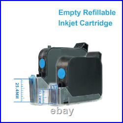 Empty Refillable Ink Cartridge Fast Dry Logo Expiry Date Label Handheld Printer