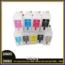 Empty Refillable Ink Cartridge For Epson Stylus Pro 3880 Printer Ink With Chip