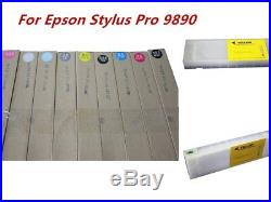 Empty Refillable Ink Cartridges With Chips 9pcs/set For Epson Stylus Pro 9890