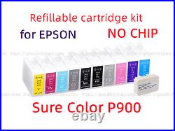 Empty refillable ink cartridge SureColor SC P900 with chip resetter no chip