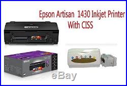 Epson Artisan 1430 Photo Inkjet Printer with CISS-R1430 Heat Press Printing
