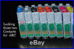 Epson R2000 Empty Refillable Ink Cartridges (8 colors) with ARC US Fast Shipping