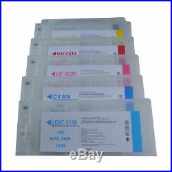For Epson Stylus Pro 10000 10600 Dye Ink Empty Refillable Cartridge with Chip