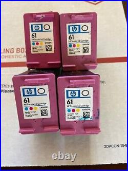 GENUINE HP 61 Tri-Color Empty Cartridges CH562W (4 Total)