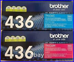 Genuine Brother TN-436 Magenta and Cyan Toner Cartridges NO BX NO BAG UNUSED 436