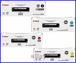 Genuine Canon CRG-131 Cartridge Toner 4-Pack (Black, Cyan, Magenta, Yellow)