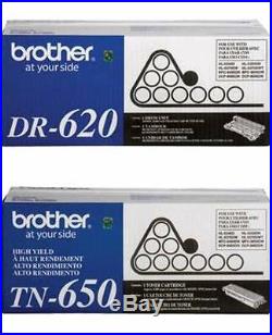 Genuine Factory Sealed Brother TN-650 Toner Cartridge and DR-620 Imaging Drum