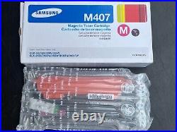 Genuine SEALED BAG OPEN BOX Samsung K407 C407 M407 Y407 Toner Cartridges + BONUS